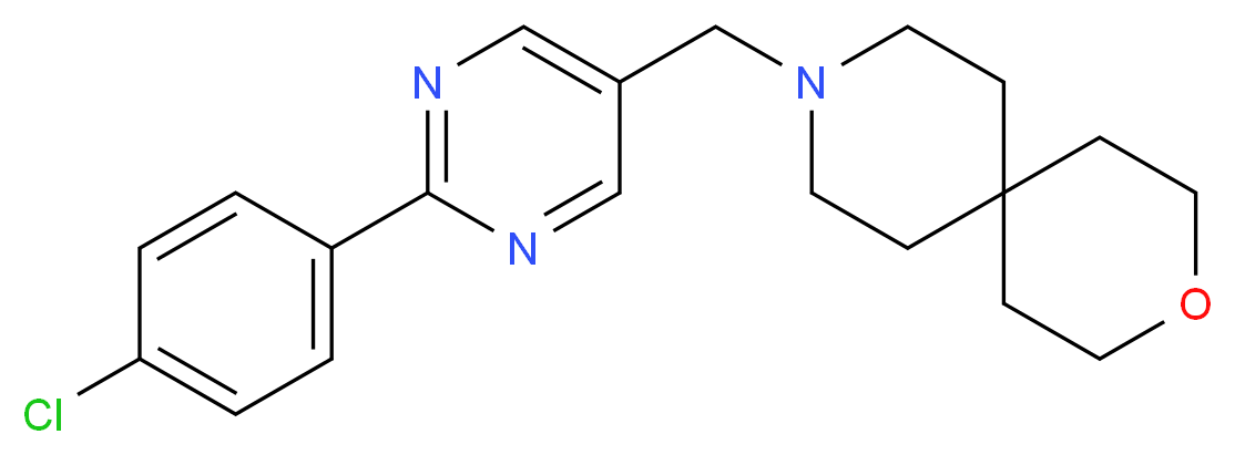 9-{[2-(4-chlorophenyl)pyrimidin-5-yl]methyl}-3-oxa-9-azaspiro[5.5]undecane_分子结构_CAS_)