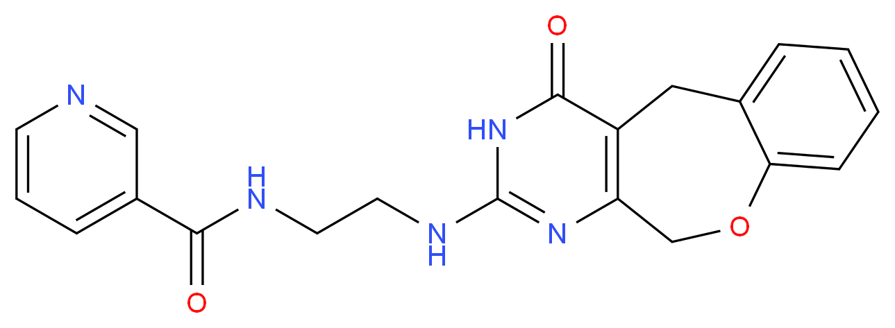 N-{2-[(4-oxo-3,4,5,11-tetrahydro[1]benzoxepino[3,4-d]pyrimidin-2-yl)amino]ethyl}nicotinamide_分子结构_CAS_)