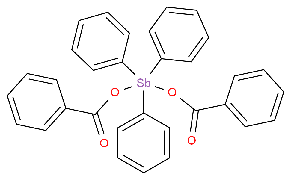 三苯基锑(V)二苯甲酸_分子结构_CAS_57997-56-5)