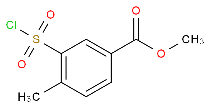 methyl 3-(chlorosulfonyl)-4-methylbenzoate_分子结构_CAS_372198-41-9)