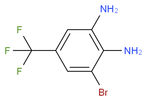 3-溴-5-三氟甲基-1,2-苯二胺_分子结构_CAS_113170-72-2)