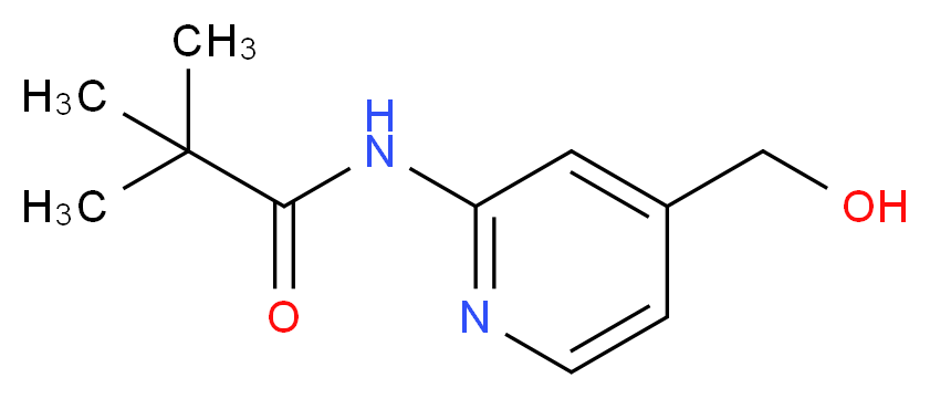 N-(4-Hydroxymethyl-pyridin-2-yl)-2,2-dimethyl-propionamide_分子结构_CAS_551950-45-9)