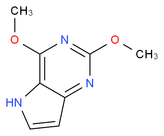 2,4-Dimethoxy-5H-pyrrolo[3,2-d]pyrimidine_分子结构_CAS_84538-40-9)