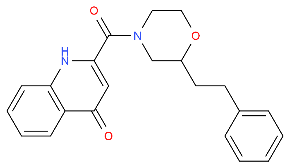 2-{[2-(2-phenylethyl)-4-morpholinyl]carbonyl}-4(1H)-quinolinone_分子结构_CAS_)
