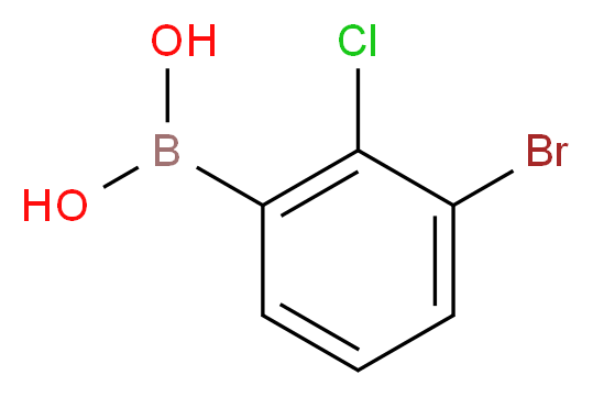 3-Bromo-2-chlorophenylboronic acid_分子结构_CAS_352535-98-9)