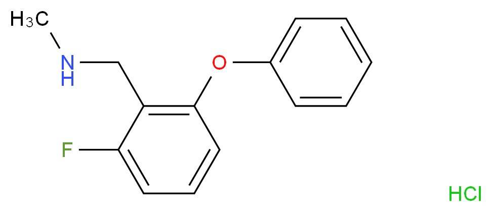 2-氟-N-甲基-6-苯氧基苄胺盐酸盐_分子结构_CAS_902836-71-9)