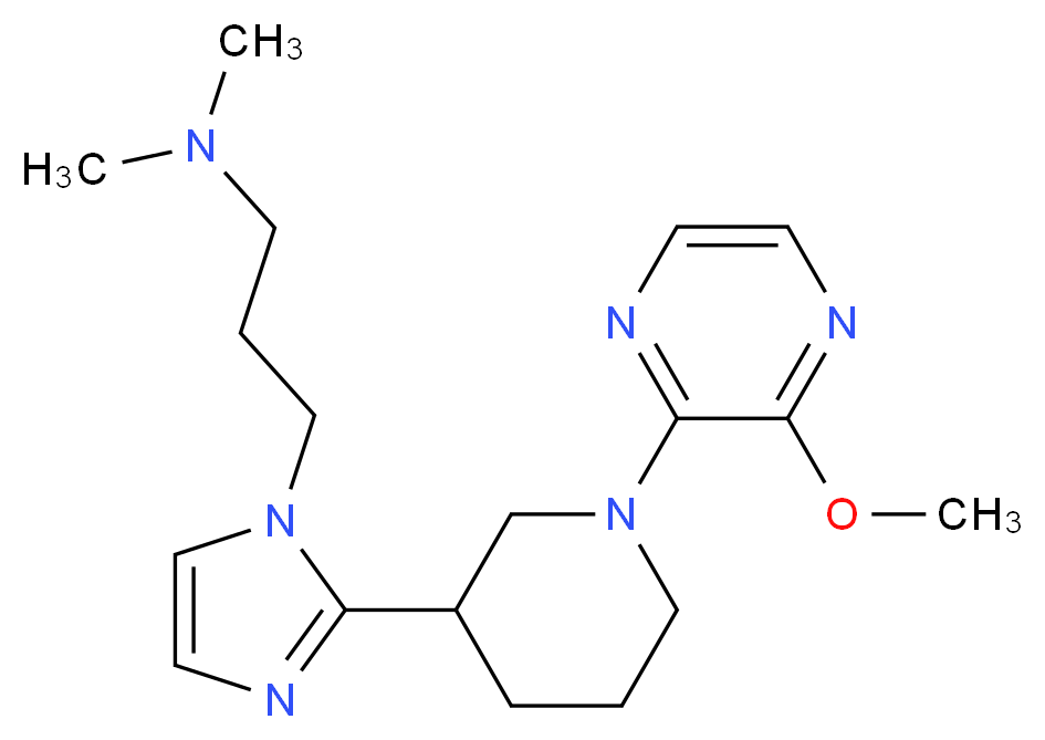 (3-{2-[1-(3-methoxypyrazin-2-yl)piperidin-3-yl]-1H-imidazol-1-yl}propyl)dimethylamine_分子结构_CAS_)
