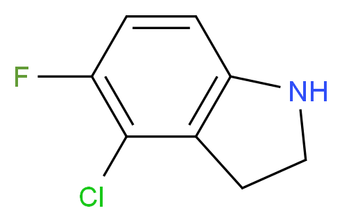 4-chloro-5-fluoro-2,3-dihydro-1H-indole_分子结构_CAS_903551-32-6