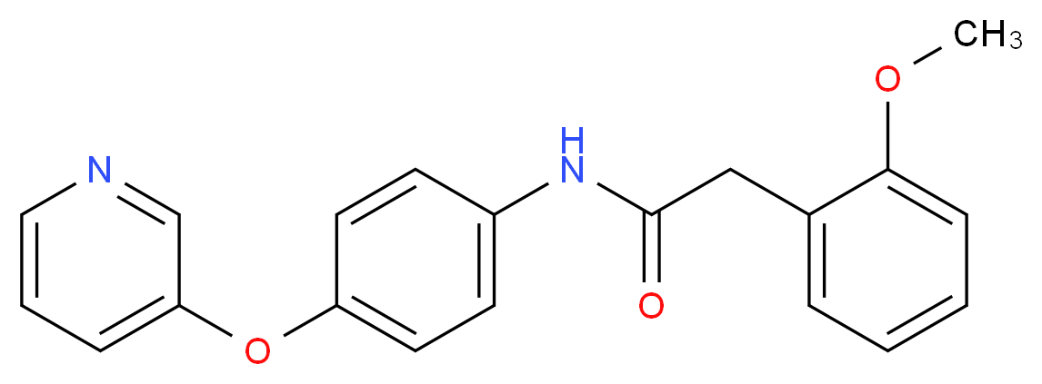 2-(2-methoxyphenyl)-N-[4-(3-pyridinyloxy)phenyl]acetamide_分子结构_CAS_)