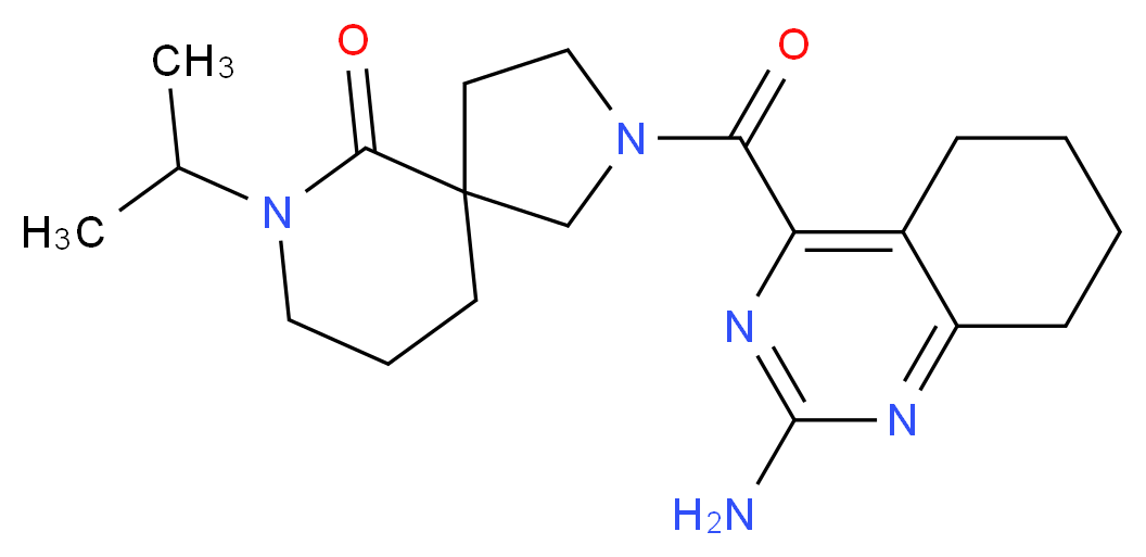 2-[(2-amino-5,6,7,8-tetrahydroquinazolin-4-yl)carbonyl]-7-isopropyl-2,7-diazaspiro[4.5]decan-6-one_分子结构_CAS_)
