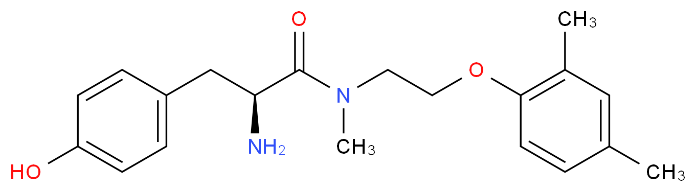 (2S)-2-amino-N-[2-(2,4-dimethylphenoxy)ethyl]-3-(4-hydroxyphenyl)-N-methylpropanamide_分子结构_CAS_)
