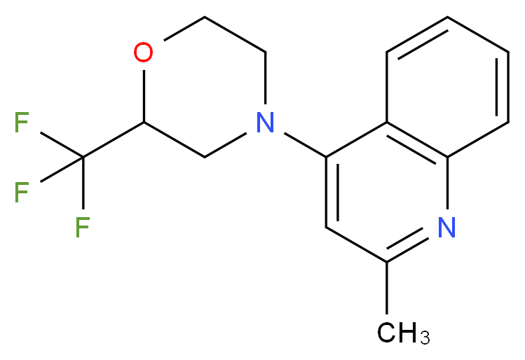 2-methyl-4-[2-(trifluoromethyl)morpholin-4-yl]quinoline_分子结构_CAS_)