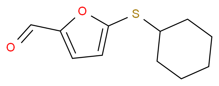 5-(cyclohexylsulfanyl)furan-2-carbaldehyde_分子结构_CAS_915920-91-1