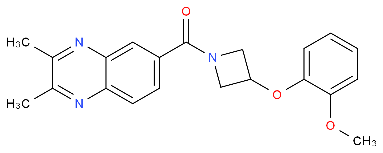 6-{[3-(2-methoxyphenoxy)-1-azetidinyl]carbonyl}-2,3-dimethylquinoxaline_分子结构_CAS_)