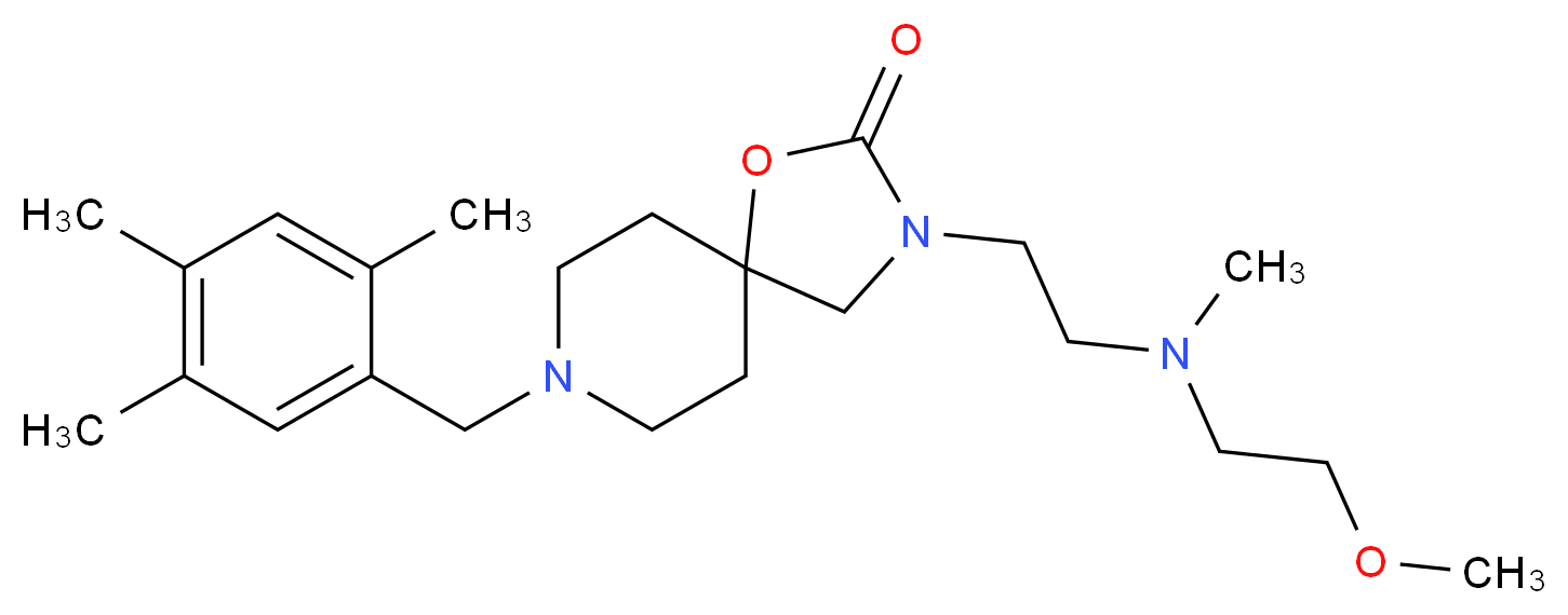 3-{2-[(2-methoxyethyl)(methyl)amino]ethyl}-8-(2,4,5-trimethylbenzyl)-1-oxa-3,8-diazaspiro[4.5]decan-2-one_分子结构_CAS_)