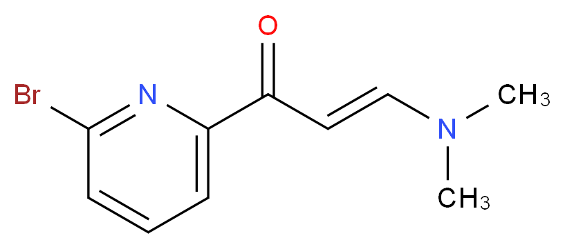 (2E)-1-(6-bromopyridin-2-yl)-3-(dimethylamino)prop-2-en-1-one_分子结构_CAS_638197-51-0