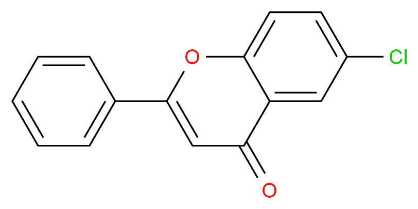 6-chloro-2-phenyl-4H-chromen-4-one_分子结构_CAS_10420-73-2