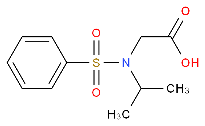 2-(N-isopropylphenylsulfonamido)acetic acid_分子结构_CAS_1033194-55-6)