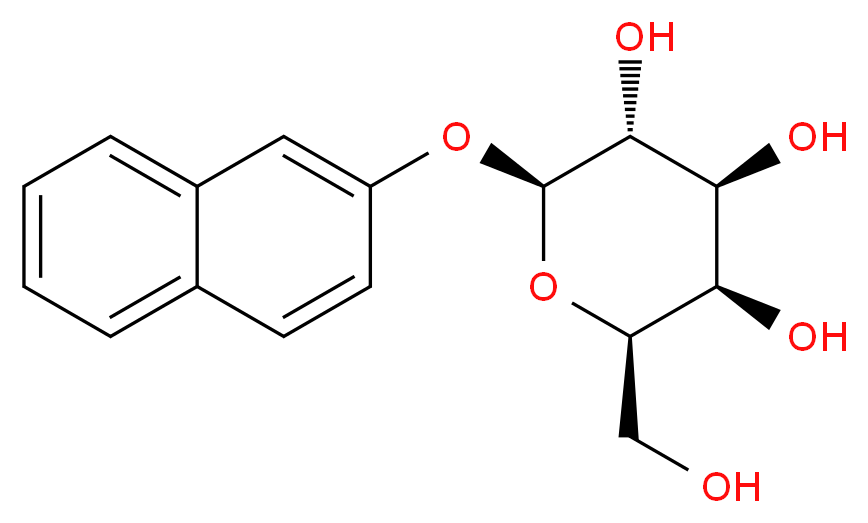 (2R,3R,4S,5R,6S)-2-(hydroxymethyl)-6-(naphthalen-2-yloxy)oxane-3,4,5-triol_分子结构_CAS_33993-25-8