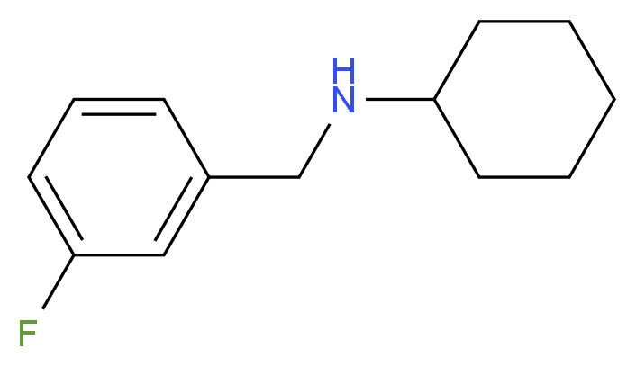 N-[(3-fluorophenyl)methyl]cyclohexanamine_分子结构_CAS_500221-71-6