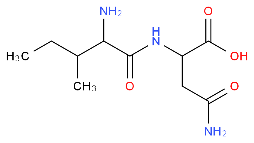 2-(2-amino-3-methylpentanamido)-3-carbamoylpropanoic acid_分子结构_CAS_59652-59-4