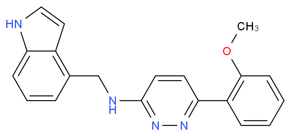 N-(1H-indol-4-ylmethyl)-6-(2-methoxyphenyl)pyridazin-3-amine_分子结构_CAS_)