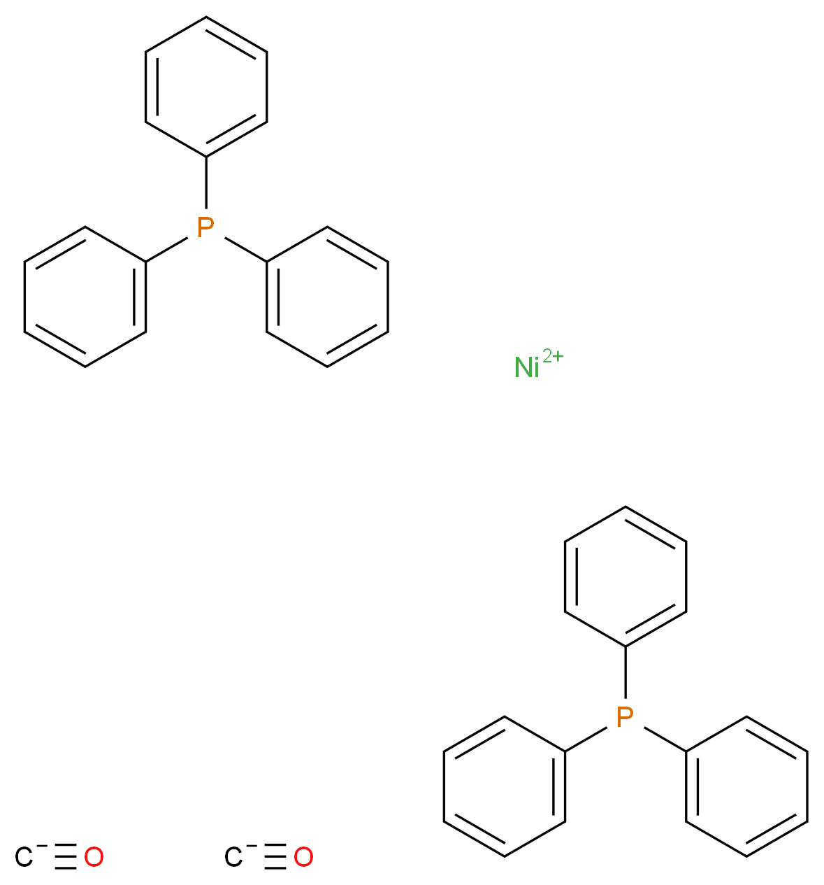 双(三苯基膦)二羰基镍_分子结构_CAS_13007-90-4)