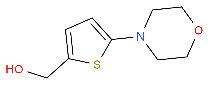 [5-(morpholin-4-yl)thiophen-2-yl]methanol_分子结构_CAS_910036-90-7