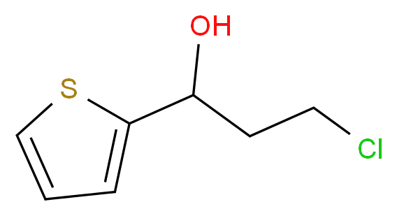 3-chloro-1-(thiophen-2-yl)propan-1-ol_分子结构_CAS_164071-56-1