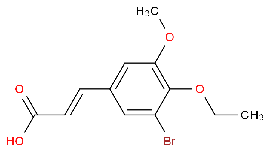 (2E)-3-(3-bromo-4-ethoxy-5-methoxyphenyl)acrylic acid_分子结构_CAS_354531-46-7)