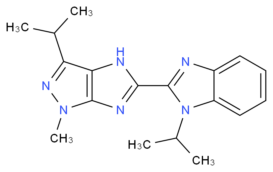 1-isopropyl-2-(3-isopropyl-1-methyl-1,4-dihydroimidazo[4,5-c]pyrazol-5-yl)-1H-benzimidazole_分子结构_CAS_)