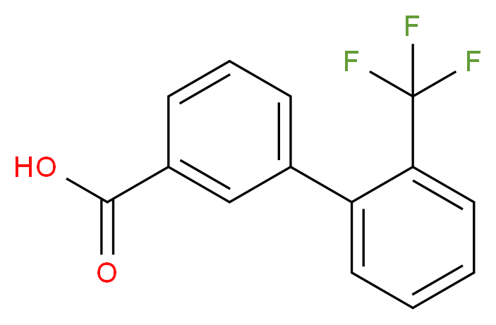 2'-Trifluoromethyl-biphenyl-3-carboxylic acid_分子结构_CAS_168618-48-2)