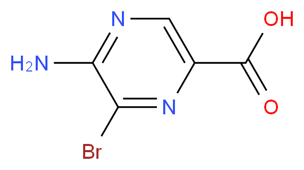 2-Amino-3-bromopyrazine-5-carboxylic Acid_分子结构_CAS_887352-34-3)