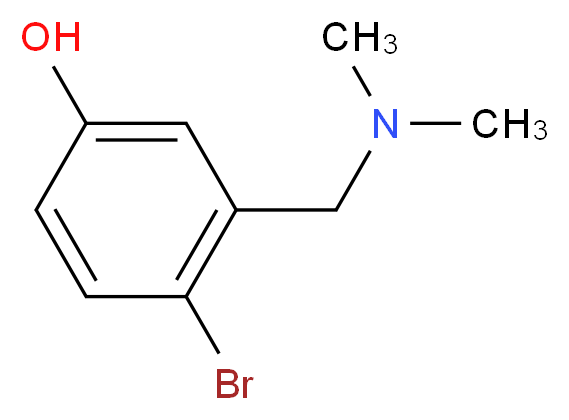 4-bromo-3-[(dimethylamino)methyl]phenol_分子结构_CAS_848848-16-8