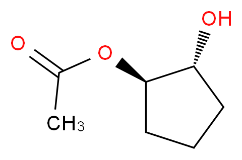 (1R,2R)-2-hydroxycyclopentyl acetate_分子结构_CAS_105663-22-7