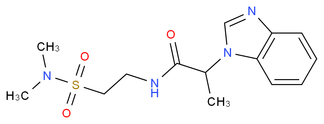 2-(1H-benzimidazol-1-yl)-N-{2-[(dimethylamino)sulfonyl]ethyl}propanamide_分子结构_CAS_)