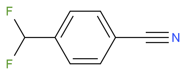 4-(difluoromethyl)benzonitrile_分子结构_CAS_55805-10-2