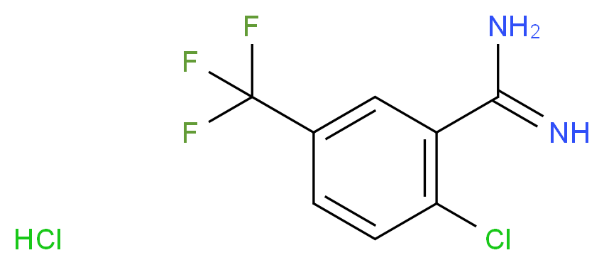 2-CHLORO-5-TRIFLUOROMETHYL-BENZAMIDINE HYDROCHLORIDE_分子结构_CAS_1171628-53-7)