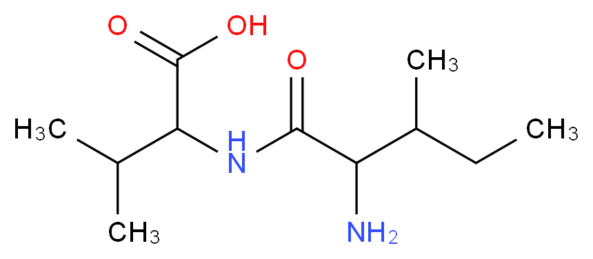 2-(2-amino-3-methylpentanamido)-3-methylbutanoic acid_分子结构_CAS_41017-96-3