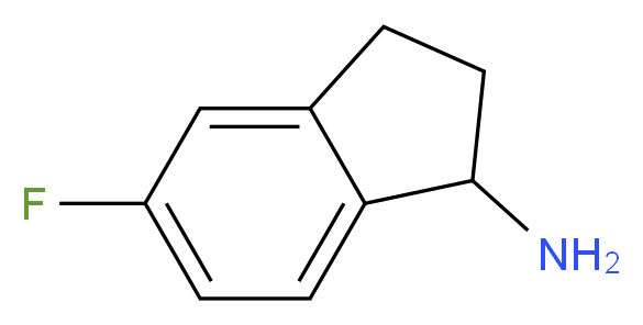 5-fluoro-2,3-dihydro-1H-inden-1-amine_分子结构_CAS_148960-33-2