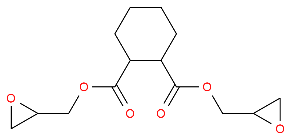 1,2-bis(oxiran-2-ylmethyl) cyclohexane-1,2-dicarboxylate_分子结构_CAS_5493-45-8