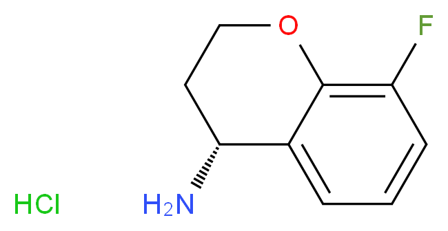(4R)-8-fluoro-3,4-dihydro-2H-1-benzopyran-4-amine hydrochloride_分子结构_CAS_730980-49-1