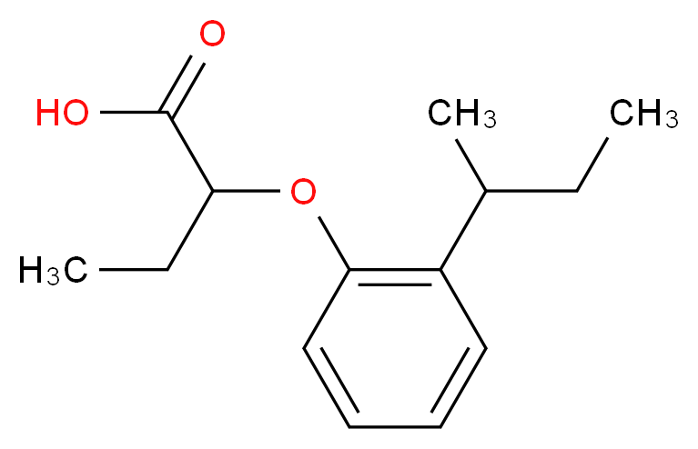 2-[2-(butan-2-yl)phenoxy]butanoic acid_分子结构_CAS_915921-89-0