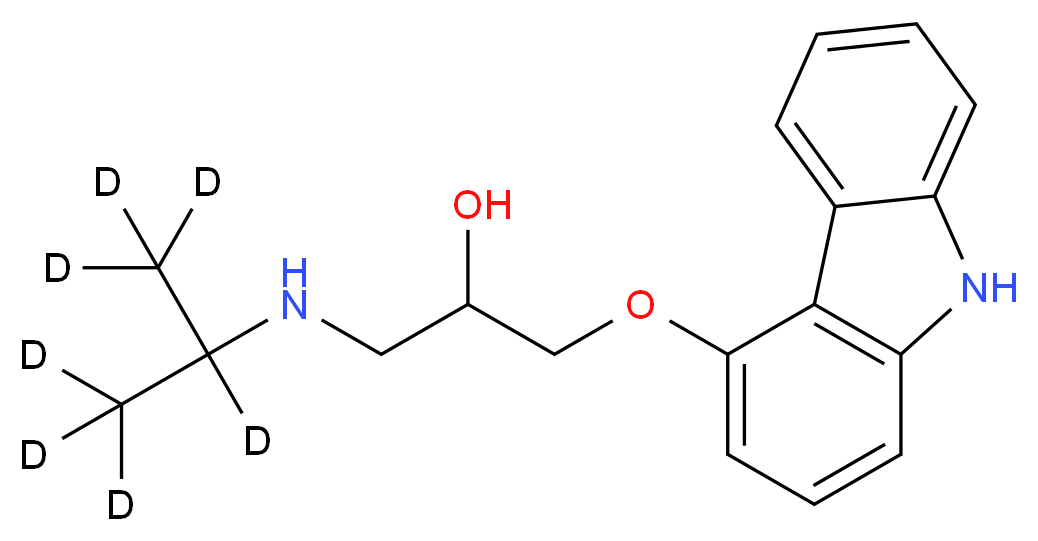 [3-(9H-carbazol-4-yloxy)-2-hydroxypropyl][(<sup>2</sup>H<sub>7</sub>)propan-2-yl]amine_分子结构_CAS_1173021-02-7