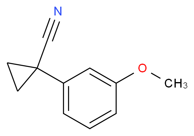 1-(3-methoxyphenyl)cyclopropane-1-carbonitrile_分子结构_CAS_74205-01-9