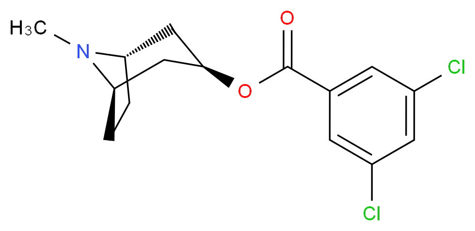 (1R,3S,5S)-8-methyl-8-azabicyclo[3.2.1]octan-3-yl 3,5-dichlorobenzoate_分子结构_CAS_40796-97-2