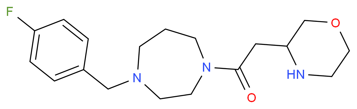 1-(4-fluorobenzyl)-4-(3-morpholinylacetyl)-1,4-diazepane_分子结构_CAS_)