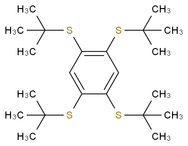 1,2,4,5-Tetrakis(tert-butylthio)benzene_分子结构_CAS_447463-65-2)