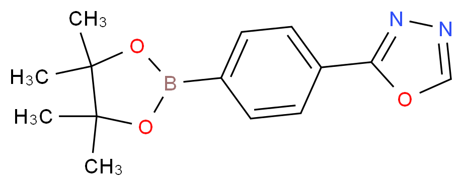 4-(1,3,4-Oxadiazol-2-yl)benzeneboronic acid, pinacol ester_分子结构_CAS_276694-19-0)