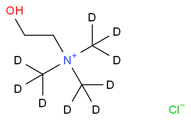 (2-hydroxyethyl)tris(<sup>2</sup>H<sub>3</sub>)methylazanium chloride_分子结构_CAS_61037-86-3